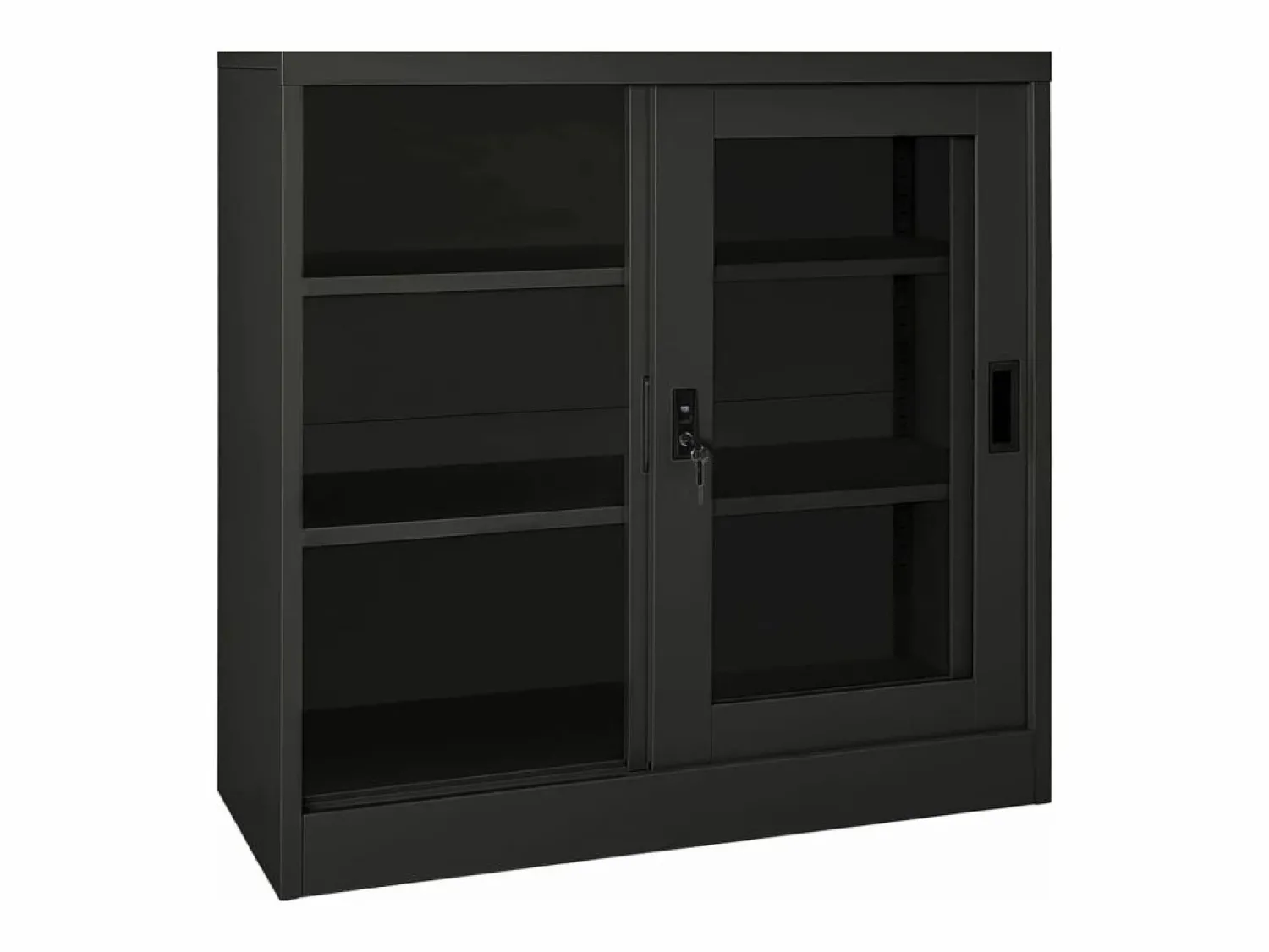 vidaxl Armario con puerta corredera acero antracita 90x40x90 cm Gris antracita