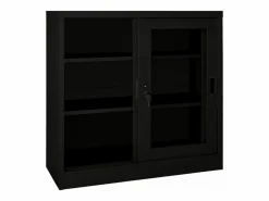 vidaxl Armario con puerta corredera acero 90x40x90 cm