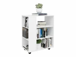 Online vidaxl Armario con ruedas de madera contrachapada 60x35x75 cm Blanco