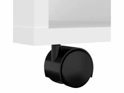 Online vidaxl Armario con ruedas de madera contrachapada 60x35x75 cm Blanco