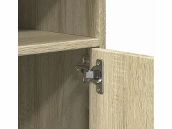 Armario con ruedas de roble Sonoma 60x48x81 cm madera de ingeniería