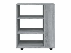 Best Armario con ruedas madera contrachapada Sonoma 60x35x75 cm Cajonera De Escritorio