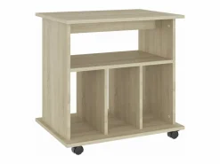 vidaxl Armario con ruedas madera contrachapada roble Sonoma 60x45x60cm
