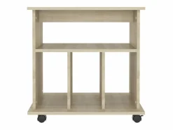 vidaxl Armario con ruedas madera contrachapada roble Sonoma 60x45x60cm