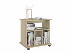 vidaxl Armario con ruedas madera contrachapada roble Sonoma 60x45x60cm