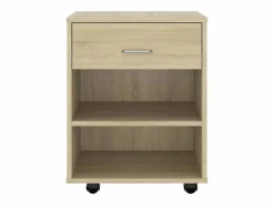 Hot Armario con ruedas madera contrachapada roble Sonoma 46x36x59cm Cajonera De Escritorio
