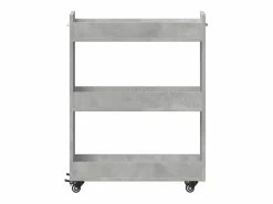 Online vidaxl Armario con ruedas madera ingeniería hormigón 60x22x79 cm Gris