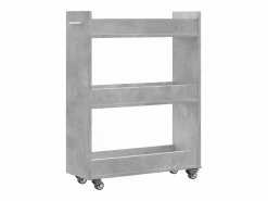 Online vidaxl Armario con ruedas madera ingeniería hormigón 60x22x79 cm Gris
