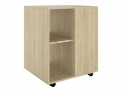 Outlet Armario con ruedas madera contrachapada roble Sonoma 60x53x72cm Cajonera De Escritorio
