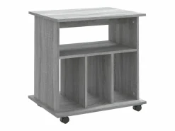 Discount vidaxl Armario con ruedas madera contrachapada Sonoma 60x45x60 cm Gris