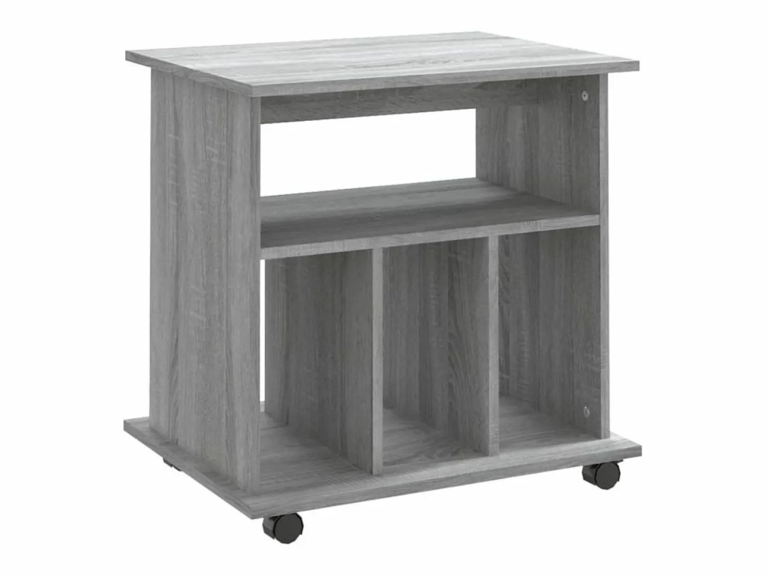 Discount vidaxl Armario con ruedas madera contrachapada Sonoma 60x45x60 cm Gris