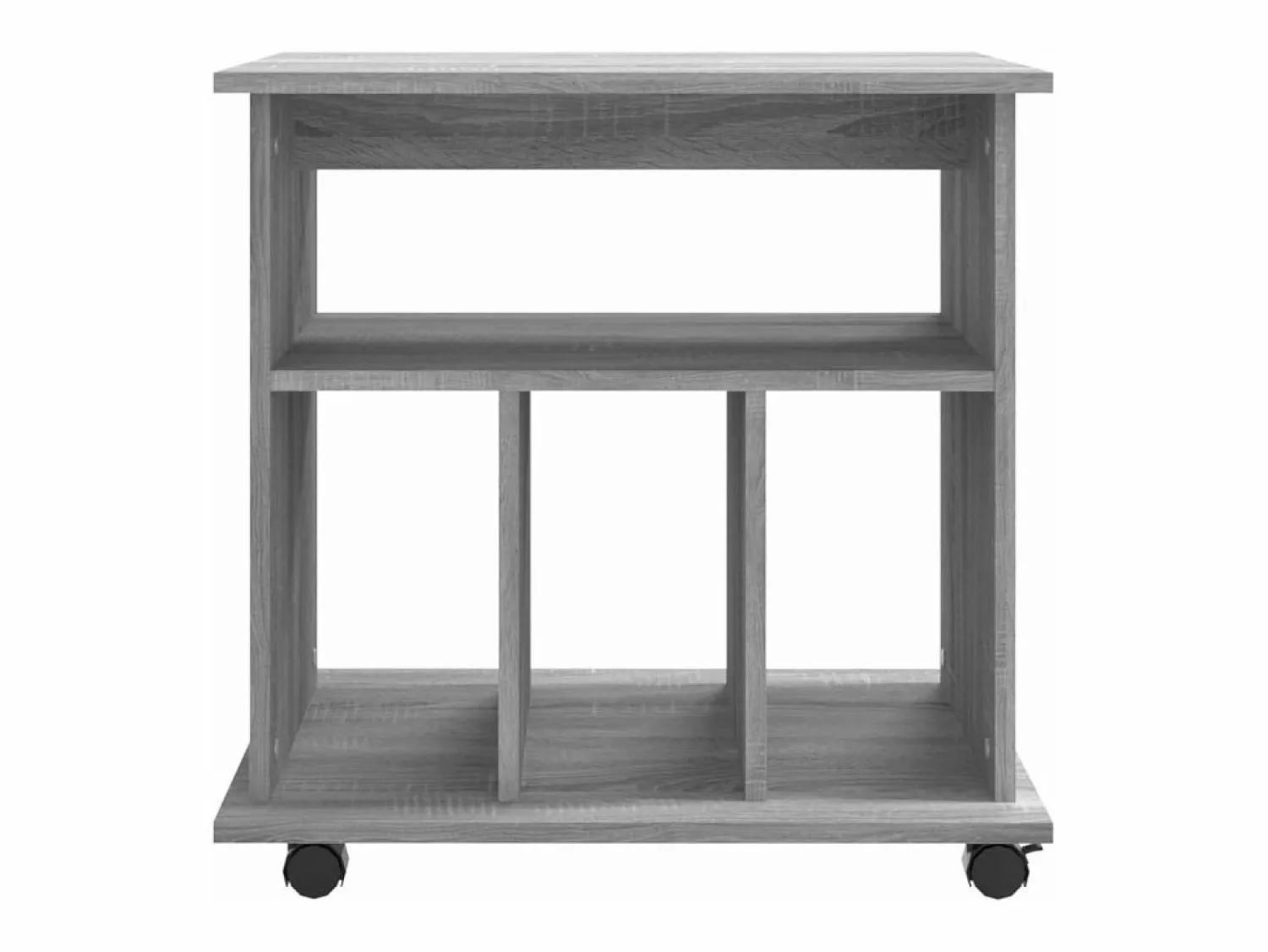 Discount vidaxl Armario con ruedas madera contrachapada Sonoma 60x45x60 cm Gris