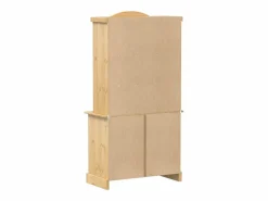 New vidaxl Armario con vitrina Corona madera maciza pino 100x48,5x179 cm Color natural claro