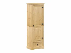 Clearance Armario Corona madera maciza de pino 55x38x170 cm ES547877 Marru00f3n
