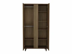 Clearance Armario de 2 puertas con detalle de imitación de madera texturizada y patas de madera Muebles Niño