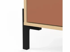 Discount Calicosy Armario de 4 puertas y 1 cajón con espejo H201,5 cm - ELISA Terracota