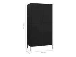 vidaxl Armario de acero 90x50x180 cm