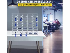 Sale Armario de Acrílico para Teléfono Móvil SucceBuy, 10 Compartimentos con Llaves, Accesorios De Almacenaje