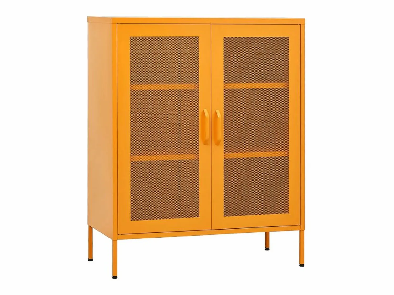 vidaxl Armario de almacenaje mostaza 80x35x101,5 cm Acero