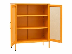 vidaxl Armario de almacenaje mostaza 80x35x101,5 cm Acero