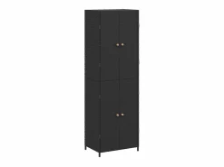 Outlet Armario de almacenaje de jardín ratán PE 59x40x180 cm Armario De Jardín