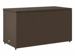 Clearance vidaxl Armario de almacenaje de jardín ratán PE marrón 110x55x60,5 cm Marru00f3n