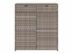 Armario de almacenaje de jardín ratán PE 105x55x113 cm Baúl De Jardín