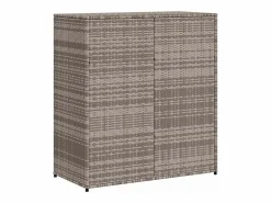 Armario de almacenaje de jardín ratán PE 105x55x113 cm Baúl De Jardín