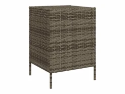 Discount vidaxl Armario de almacenaje de jardín ratán PE 55x59x80 cm Gris