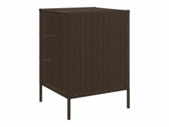 vidaxl Armario de almacenaje de jardín ratán PE marrón 55x59x80 cm