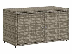 vidaxl Armario de almacenaje de jardín ratán PE 110x55x60,5 cm