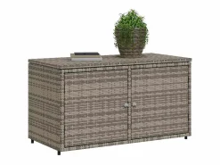 vidaxl Armario de almacenaje de jardín ratán PE 110x55x60,5 cm