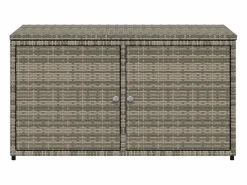 vidaxl Armario de almacenaje de jardín ratán PE 110x55x60,5 cm