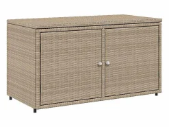 Outlet Armario de almacenaje de jardín ratán PE 110x55x60,5 cm Baúl De Jardín
