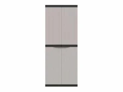 Discount Armario de almacenaje exterior PP y negro 65x37x165 cm Cajonera De Escritorio