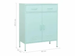 Sale vidaxl Armario de almacenamiento acero verde mint 80x35x101,5 cm Azul