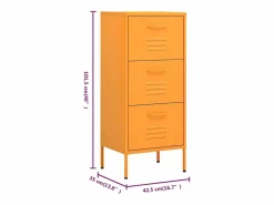 Outlet vidaxl Armario de almacenamiento acero mostaza 42,5x35x101,5 cm Amarillo
