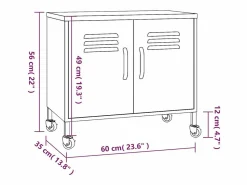 vidaxl Armario de almacenamiento acero 60x35x56 cm