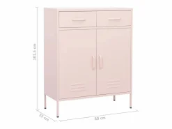 Best Armario de almacenamiento acero 80x35x101,5 cm Cajonera De Escritorio