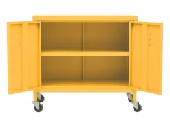 Hot vidaxl Armario de almacenamiento acero mostaza 60x35x56 cm Amarillo