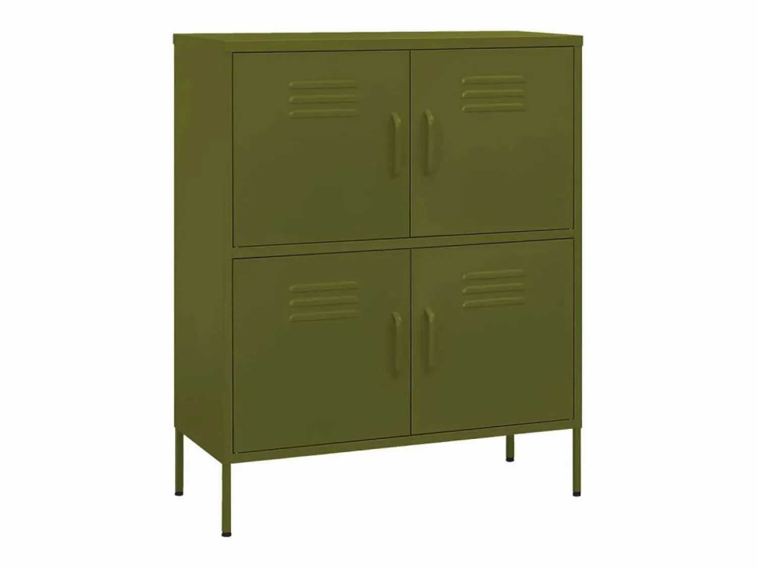 vidaxl Armario de almacenamiento acero oliva 80x35x101,5 cm