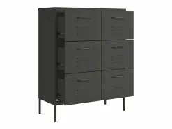 vidaxl Armario de almacenamiento 80x35x101,5 cm acero