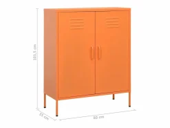 Hot vidaxl Armario de almacenamiento acero 80x35x101,5 cm Naranja