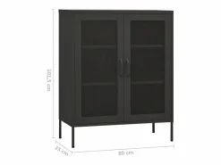 New vidaxl Armario de almacenamiento acero 80x35x101,5 cm Gris antracita