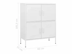vidaxl Armario de almacenamiento acero 80x35x101,5 cm