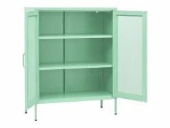 vidaxl Armario de almacenamiento acero mint 80x35x101,5 cm Verde