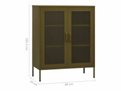 Clearance Armario de almacenamiento acero oliva 80x35x101,5 cm Cajonera De Escritorio