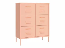 vidaxl Armario de almacenamiento acero 80x35x101,5 cm Rosa