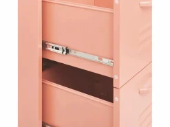 vidaxl Armario de almacenamiento acero 80x35x101,5 cm Rosa