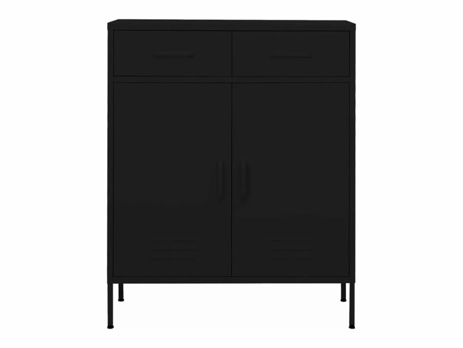 vidaxl Armario de almacenamiento acero 80x35x101,5 cm Negro